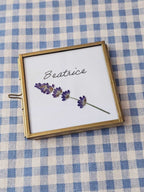 Gold and Glass Easel Picture Frame Place Card Holder Set