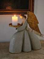 Gold Wing Angel Candle Holder
