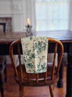 Green Floral Toile Napkin Set