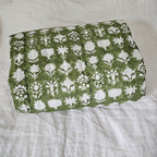 Block Print Kantha Quilt Reversible Throw Blanket