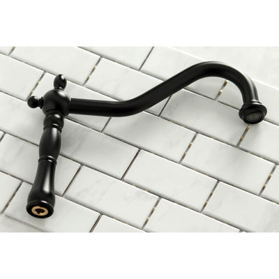 Heritage Bridge Kitchen Faucet with Brass Sprayer