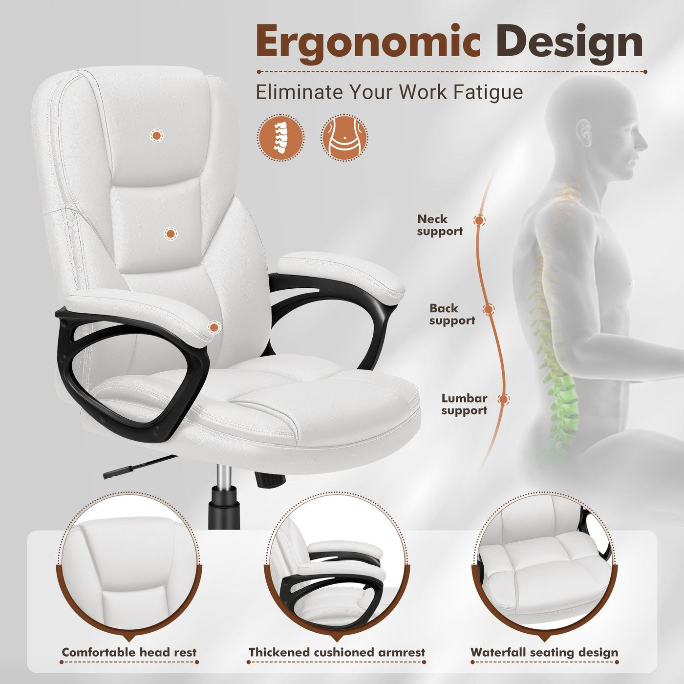 Homall Office Desk Chair High Back Executive Ergonomic Computer Chair