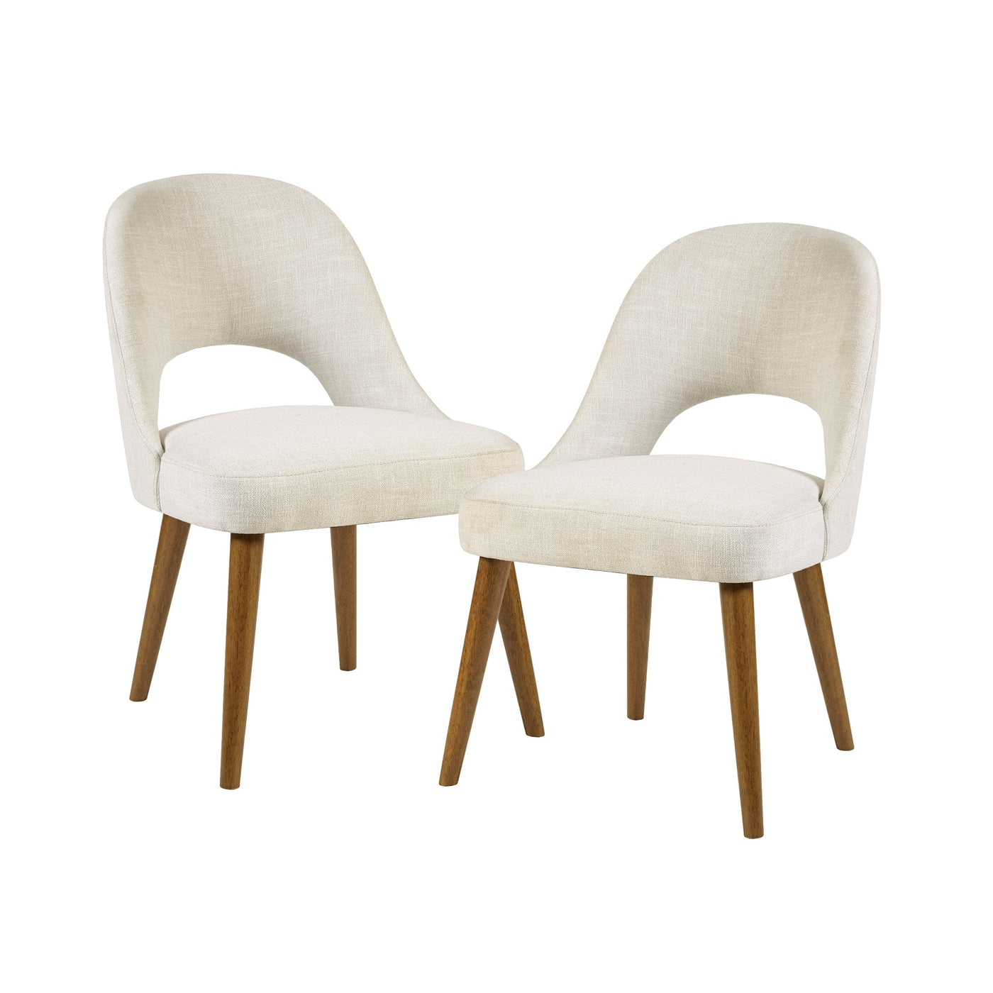 INK IVY Nola Upholstered Dining Side Chairs with Cutout Back design (Set of 2)