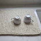 Knitted Wool Dish Drying Mat