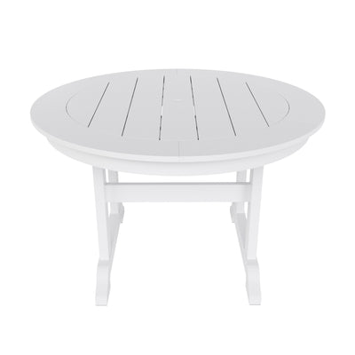 Polytrends Laguna Hdpe All Weather Outdoor Patio Dining Set with Round Table, Armchairs (5-Piece Set)