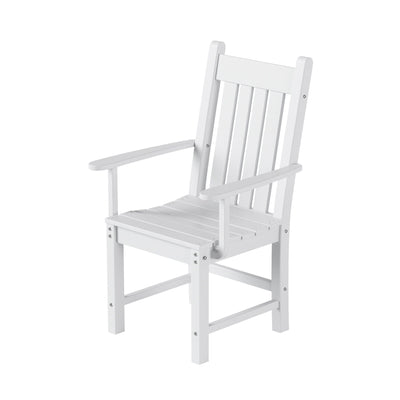 Polytrends Laguna Hdpe All Weather Outdoor Patio Dining Set with Round Table, Armchairs (5-Piece Set)