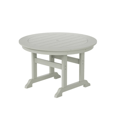 Polytrends Laguna Hdpe All Weather Outdoor Patio Dining Set with Round Table, Armchairs (5-Piece Set)