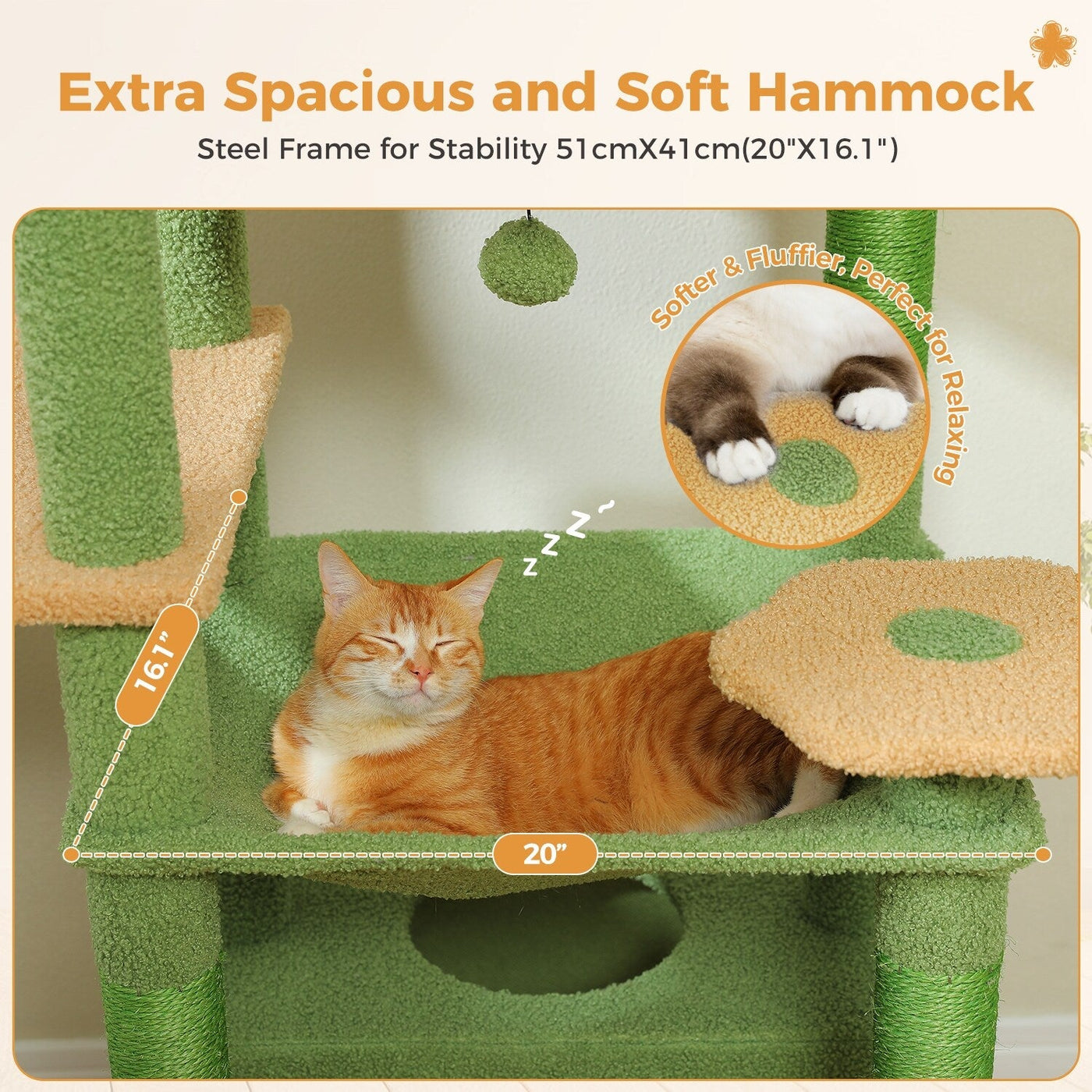 Large Cat Tower Cat Condo with Scratching Posts and Pads, 2 Padded Perch, Dual Condo and Basket
