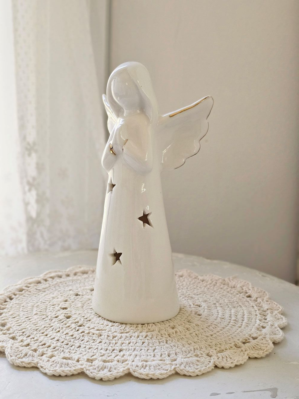 Lighted Ceramic Angel