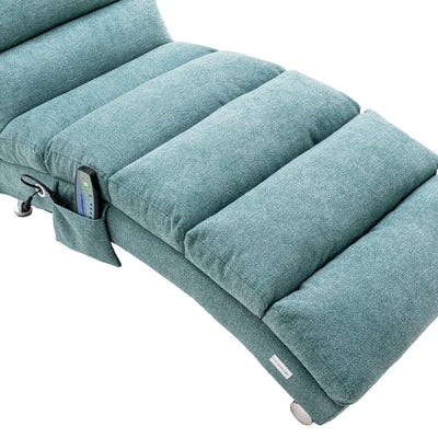 Linen Massage recliner Interior with remote control, ergonomic electric massage recliner, 5 modes