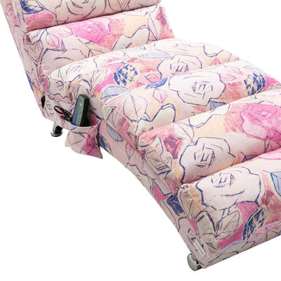 Linen Massage recliner Interior with remote control, ergonomic electric massage recliner, 5 modes