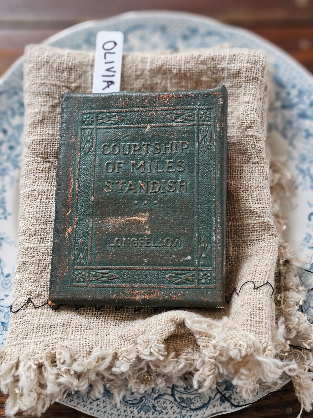 Antique Little Leather Books, Set of Three