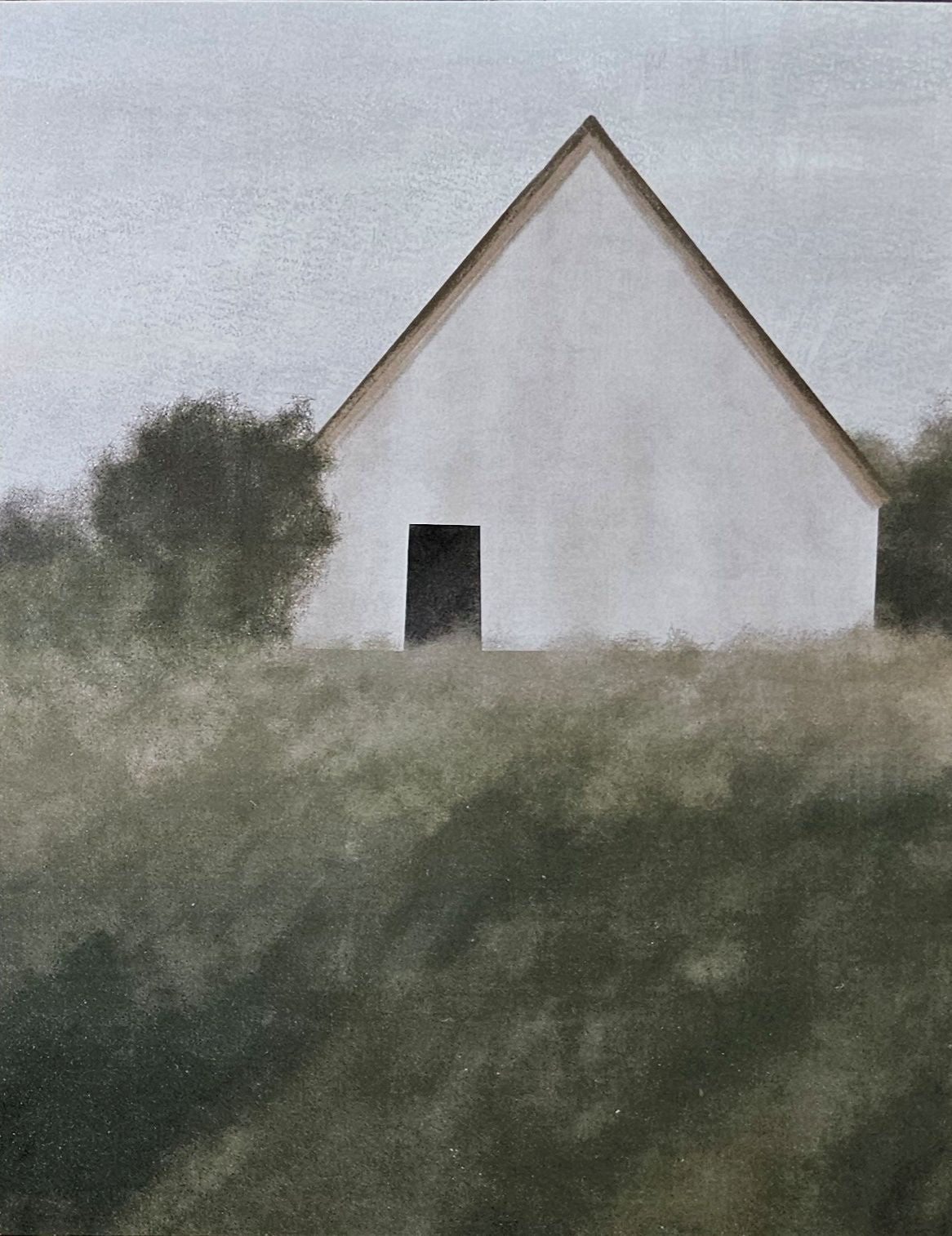 Little White Farmhouse Landscape Art Print