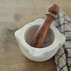 Marble Mortar with Wood Pestle