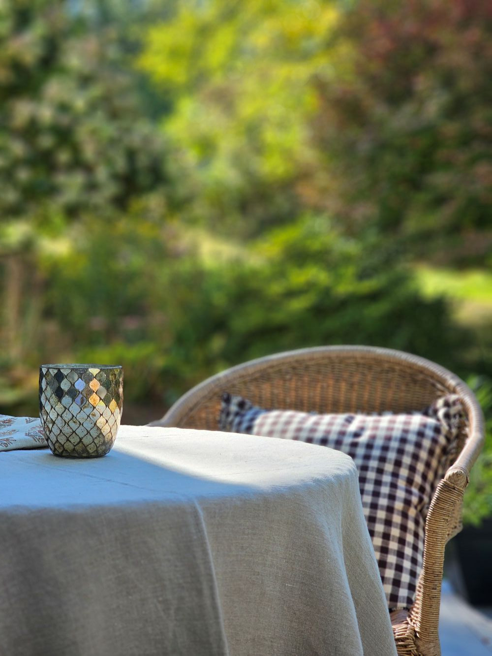 Dark Brown Gingham Pillow