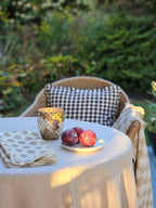 Wheat and Oatmeal Checkered Throw Blanket