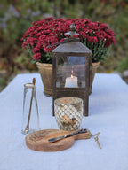 Mercury Glass Mosaic Candle Holder