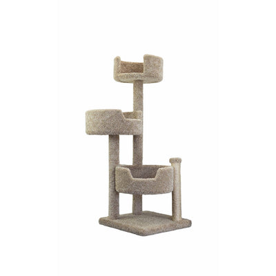 New Cat Condos Wood and Carpet Cat Tree for Big Cats