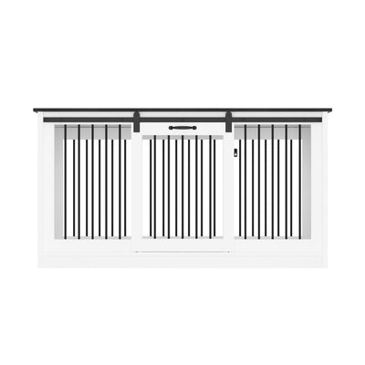 Pet Residence with Iron Tube Reinforcement Stylish & Sturdy Dog Crate