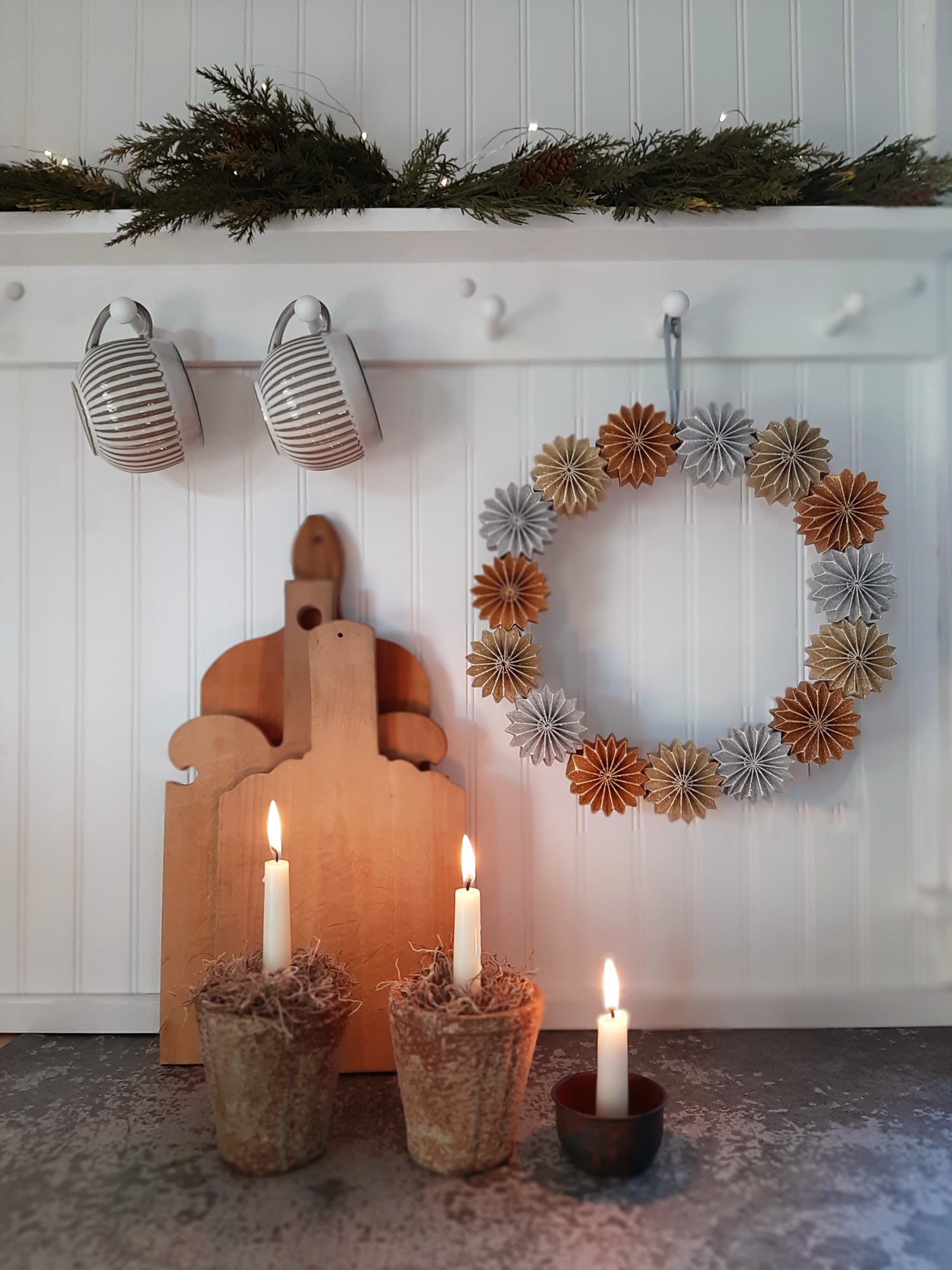 Sparkle Paper Pinwheel Wreath