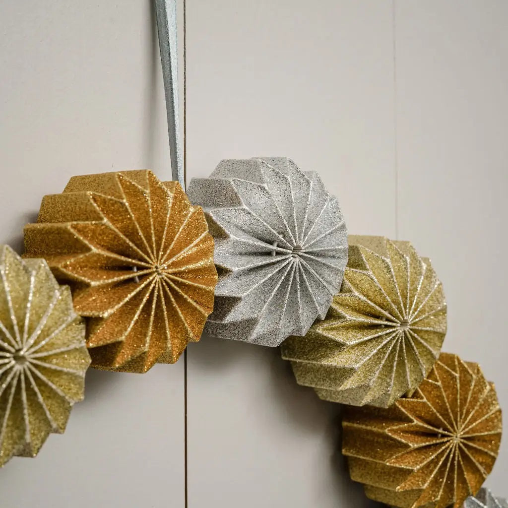 Sparkle Paper Pinwheel Wreath
