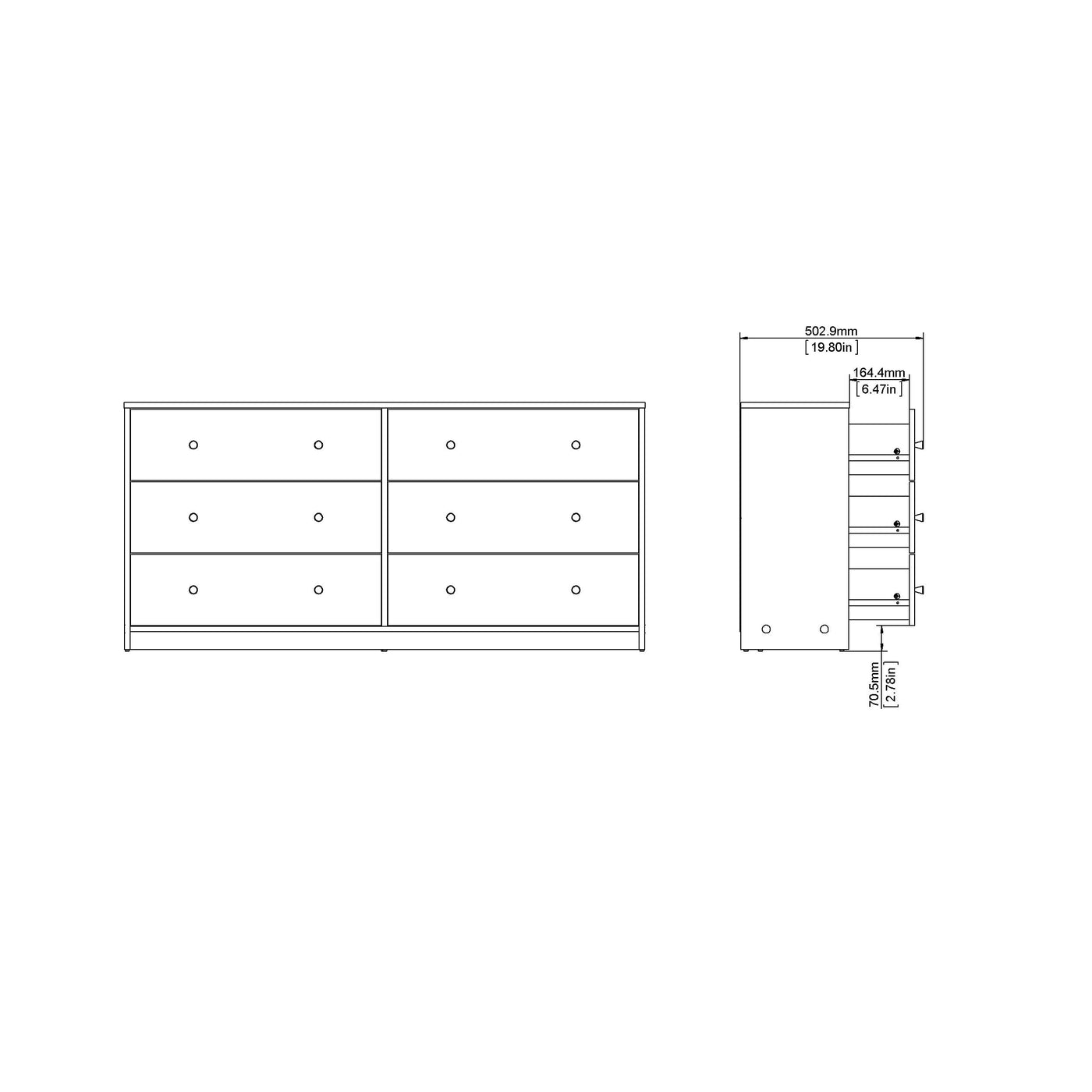 Porch & Den Zoe 6-drawer Double Dresser