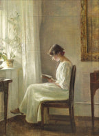 Portrait of Woman Reading Art Print
