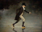 Portrait of Victorian Man Skating Art Print