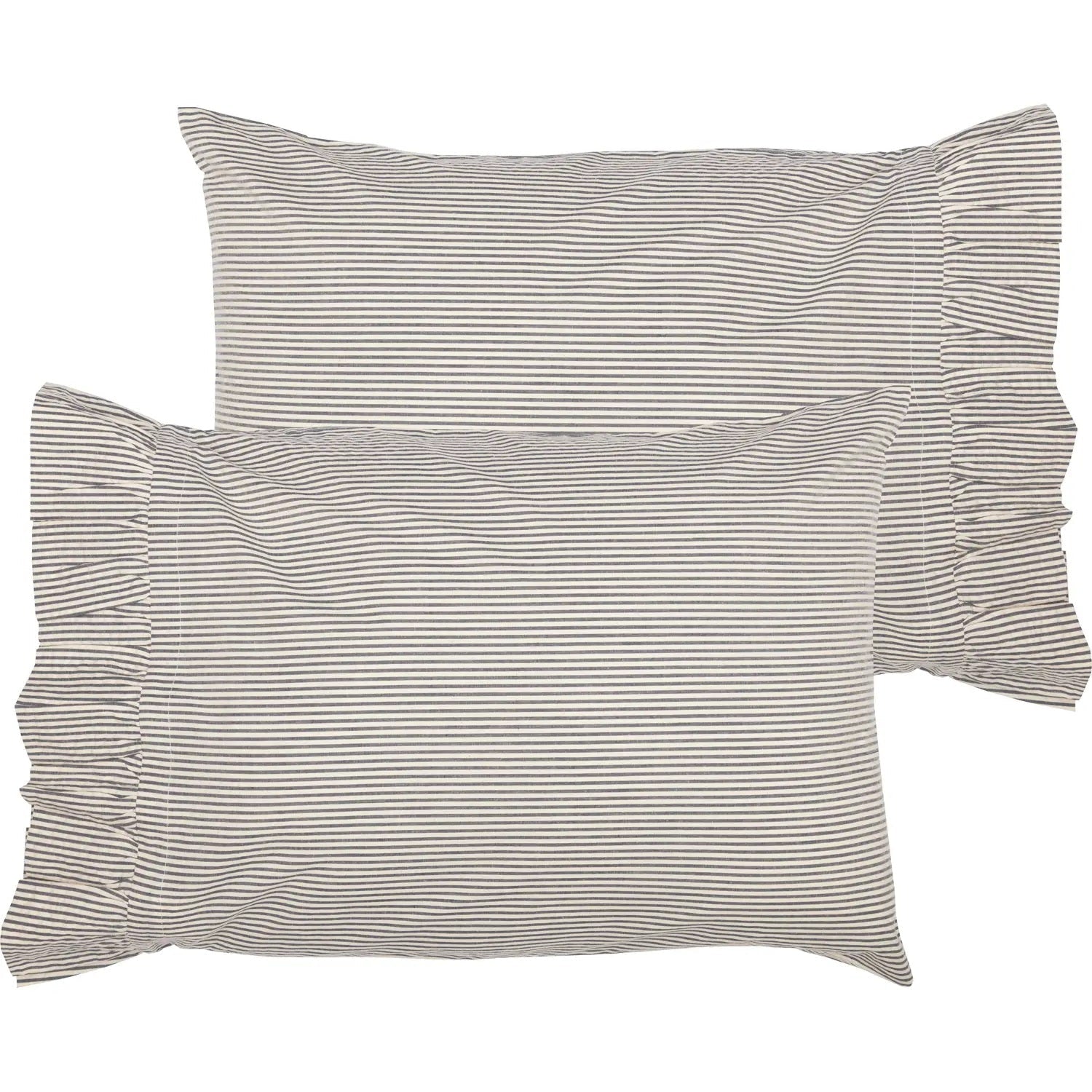 Portsmouth Blue Ticking Stripe Pillow Case Set