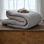 Portsmouth Blue Ticking Stripe Quilt