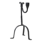 Primitive Wrought Iron Table Taper Candle Holder with a Twist
