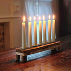 Reclaimed Wood Taper Candle Centerpiece