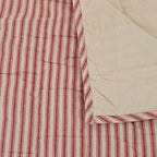Red Ticking Stripe Quilt