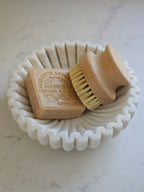 Ribbed Marble Bowl