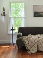 Rustic Black Windowpane Throw Blanket