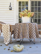Rustic Blue Check Tablecloth