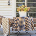 Rustic Blue Check Tablecloth