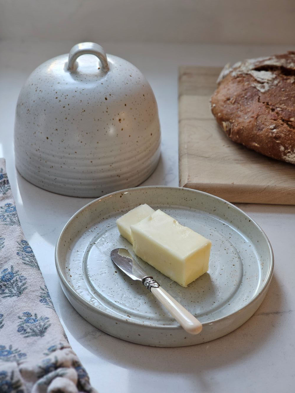 Rustic French Butter Dish with Dome