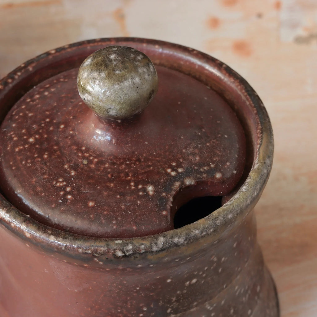 Rustic Clay Sugar Jar