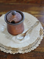 Rustic Clay Sugar Jar