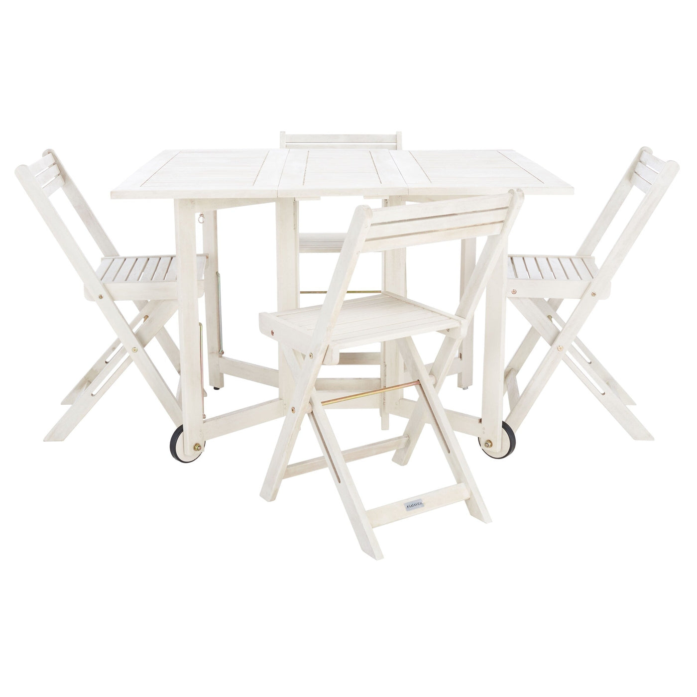 SAFAVIEH Outdoor Brandy 5-Piece Outdoor Dining Table Set - 43Wx35Dx29H
