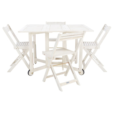 SAFAVIEH Outdoor Brandy 5-Piece Outdoor Dining Table Set - 43Wx35Dx29H