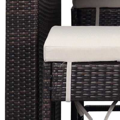 SAFAVIEH Outdoor Euda Bar Set (7-Piece) - 29Wx59Dx42H
