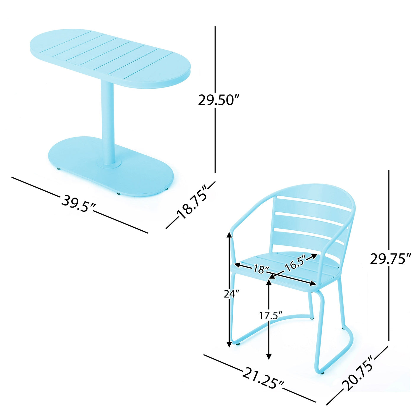 Santa Monica Outdoor 3-Piece Bistro Set by Christopher Knight Home