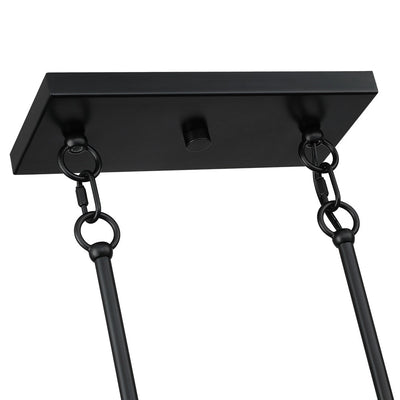 Sedgy 3-Light Black Farmhouse Kitchen Island Light Linear Chandelier - 41W