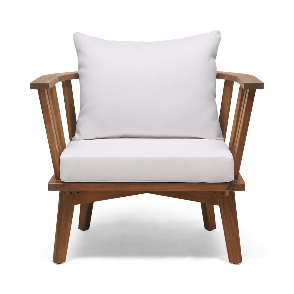 Sedona Acacia Wood Outdoor Club Chairs with Cushions (Set of 2) by Christopher Knight Home