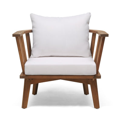 Sedona Acacia Wood Outdoor Club Chairs with Cushions (Set of 2) by Christopher Knight Home