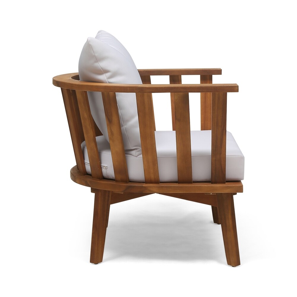Sedona Acacia Wood Outdoor Club Chairs with Cushions (Set of 2) by Christopher Knight Home