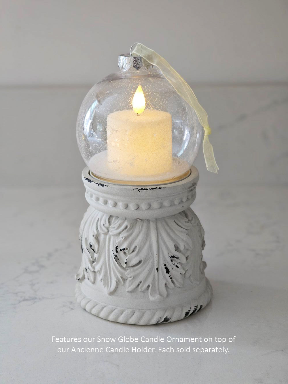 Snow Globe Candle Ornament