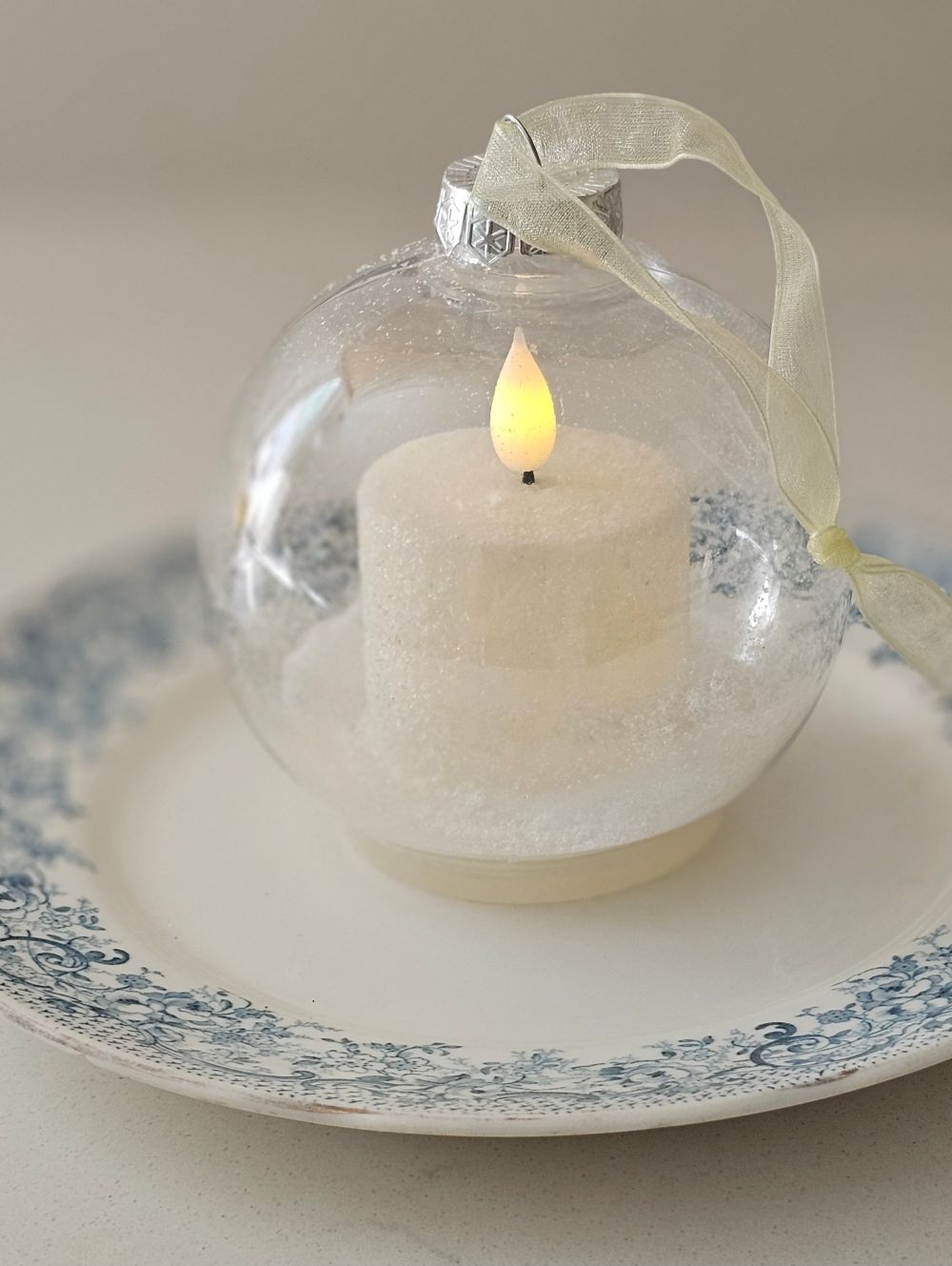 Snow Globe Candle Ornament